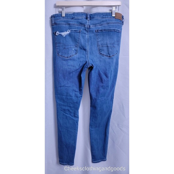 American Eagle Distressed Jegging Women's size 14 R - Picture 4 of 8